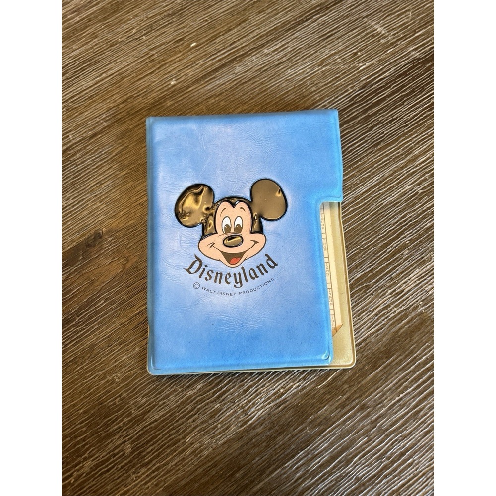 vintage Disneyland desk memo pad holder Calendar 1974 Mickey Mouse Walt Disney